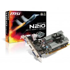TARJETA DE VIDEO MSI NVIDIA GEFORCE 210, 1GB DDR3, 64 BITS, PCI-E 2.0, HDMI, DVI-I, VGA, (912-V809-2088)