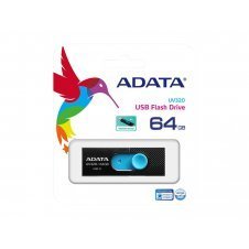 MEMORIA ADATA 64GB USB 3.2 UV320 RETRACTIL NEGRO-AZUL