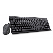 KIT DE TECLADO Y MOUSE TECHZONE TZ19COMB01-LA, ALÁMBRICO, USB, NEGRO (ESPAÑOL)