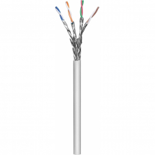 BOBINA CABLE UTP DE RED CAT6A INTELLINET 100 COBRE ROLLO 305 METROS SOLIDA COLOR GRIS