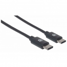 CABLE USB C MANHATTAN DE ALTA VELOCIDAD C MACHO / C MACHO 1.0 M (3FT) COLOR NEGRO