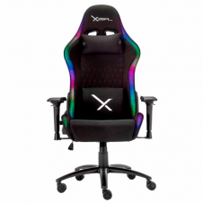 SILLA GAMER DEPORTIVA XZEAL XZ15 NEGRA, RGB, TELA DE DOBLE CAPA, XZSXZ15B