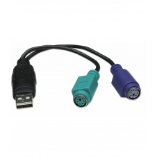 CONVERTIDOR MANHATTAN USB A PS2 PS/2 2 PUERTOS TECLADO Y MOUSE