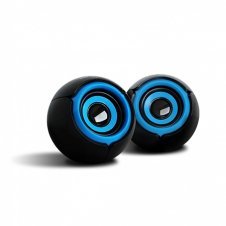 VORAGO BOCINAS PORTÁTILES SPK-105, ALÁMBRICO, 2.0, 6W RMS, NEGRO/AZUL