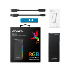 ADATA GABINETE DE DISCO DURO EC700G RGB M.2, SATA, USB 3.2, NEGRO