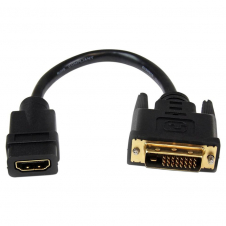 ADAPTADOR DE VIDEO STARTECH.COM, HDMI HEMBRA A DVI-D MACHO, 20CM, HDDVIFM8IN