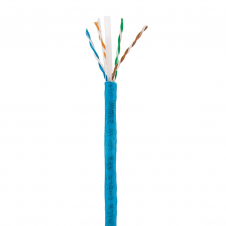 BOBINA CABLE UTP DE RED CAT6 INTELLINET 100 COBRE ROLLO 305 METROS SOLIDA COLOR AZUL