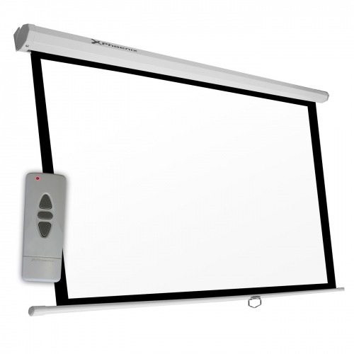 Pantalla electrica videoproyector pared y techo phoenix 100'' ratio 4:3 - 16:9 2m x 1.5 m posicion ajustable - carcasa blanca - tela super resistente