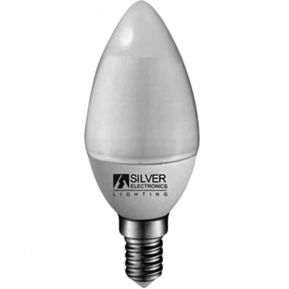 Bombilla led silver electronic eco vela 5w=57w - e14 - 6000k - 436 lm - 160º - luz fria - a+
