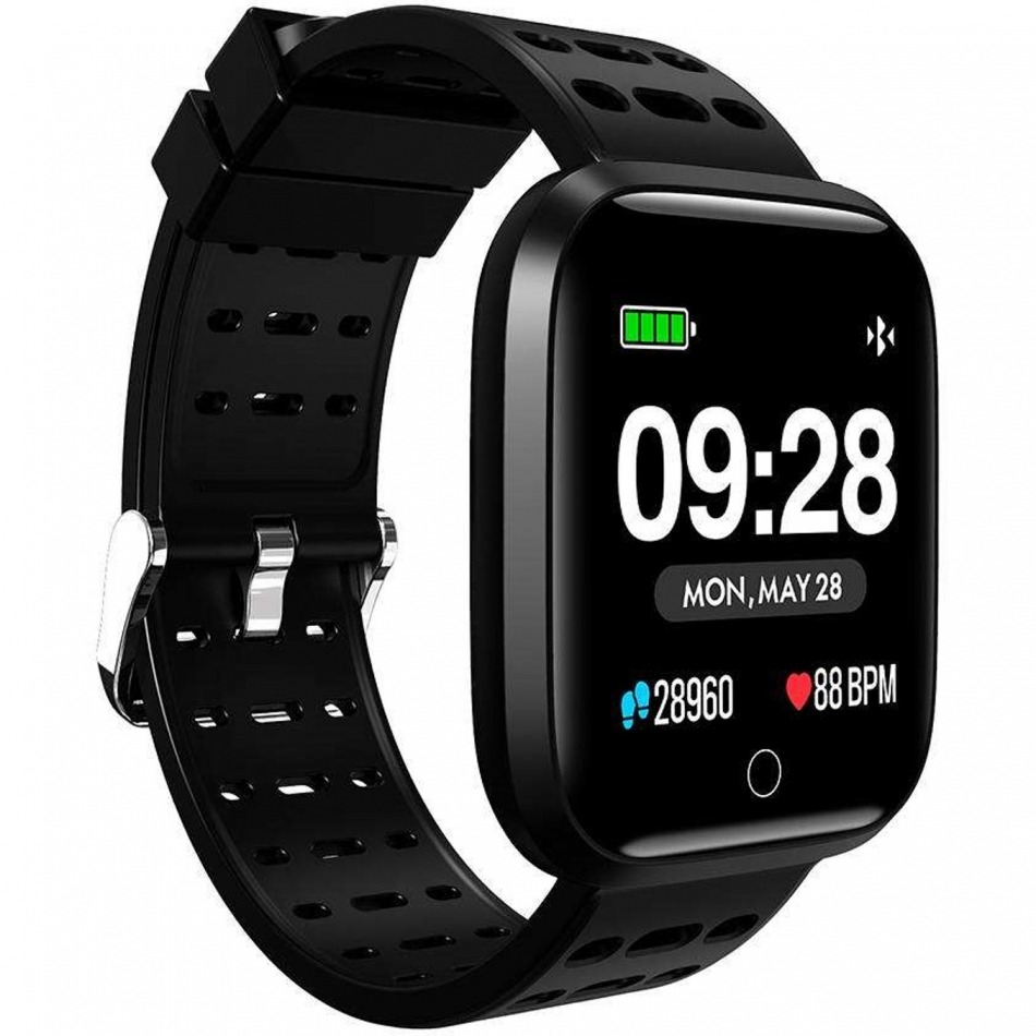 Reloj innjoo sport watch negro cuadrado - 1.33pulgadas - 512kb rom - 64kb ram - bluetooth 4.0