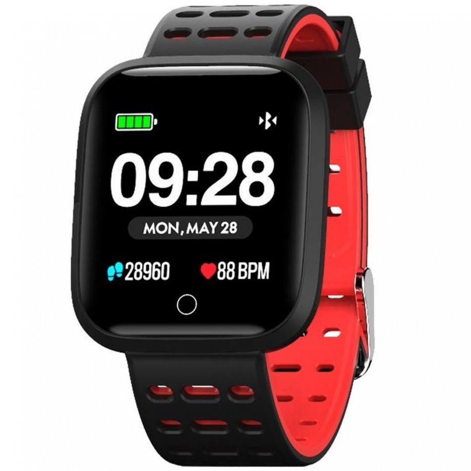 Reloj innjoo sport watch rojo cuadrado - 1.33pulgadas - 512kb rom - 64kb ram - bluetooth 4.0