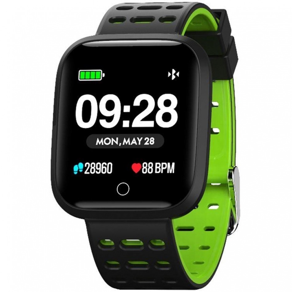 Reloj innjoo sport watch verde cuadrado - 1.33pulgadas - 512kb rom - 64kb ram - bluetooth 4.0