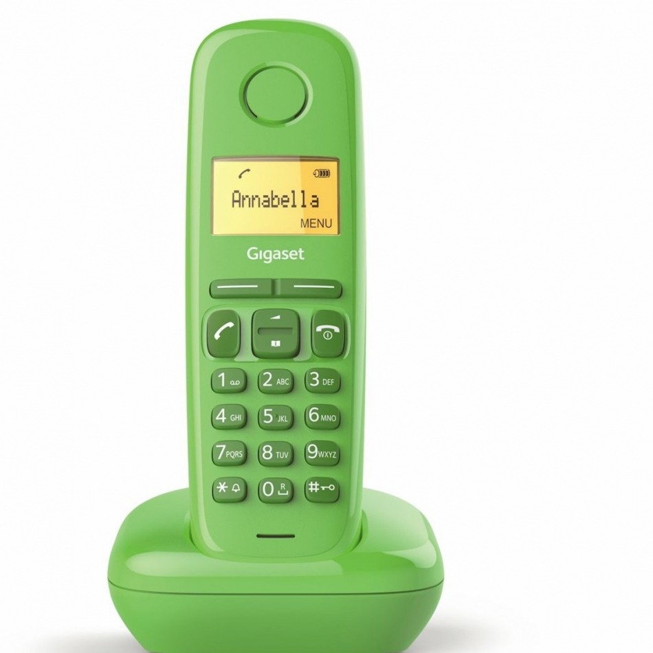 Telefono fijo inalambrico gigaset a170 verde 50 numeros agenda - 10 tonos