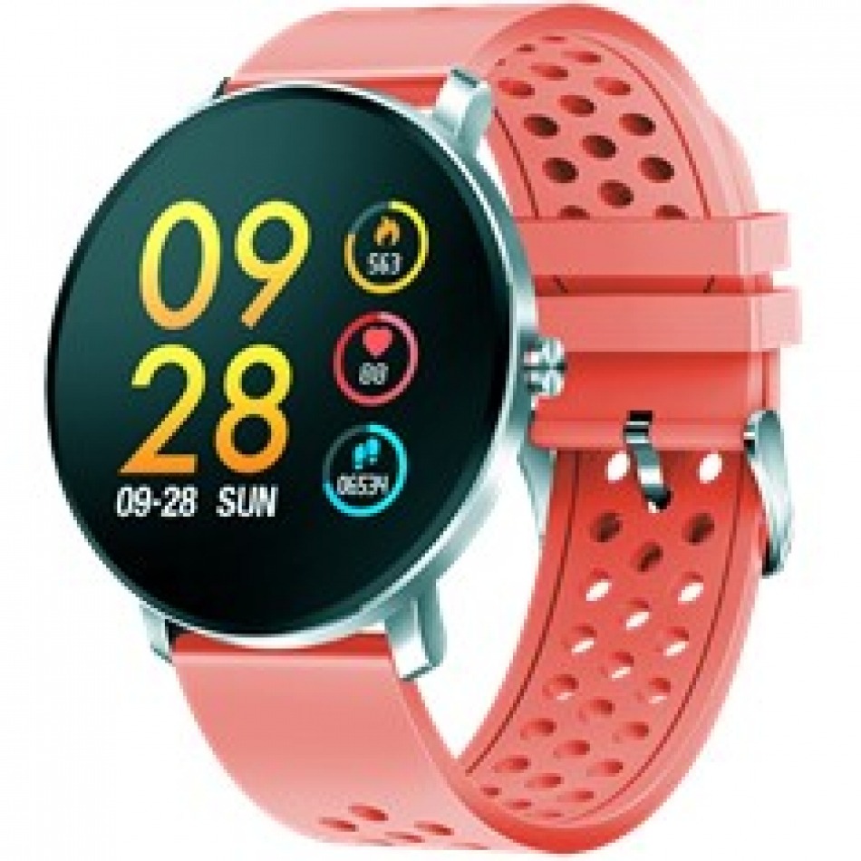 Pulsera reloj deportiva denver sw - 171 rosa - smartwatch - ips - 1.3pulgadas - bluetooth - ip67