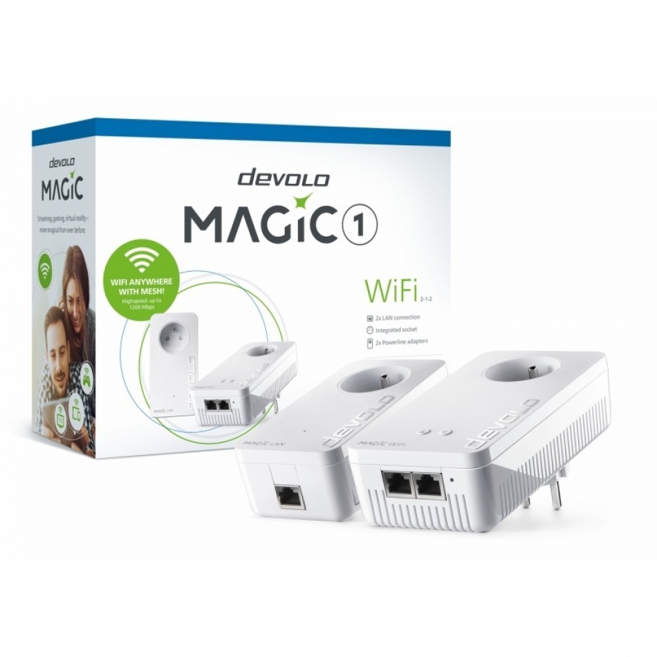 Devolo PLC Magic 1 WiFi 2-1-2 Mesh Wi-Fi 1200 Mbps