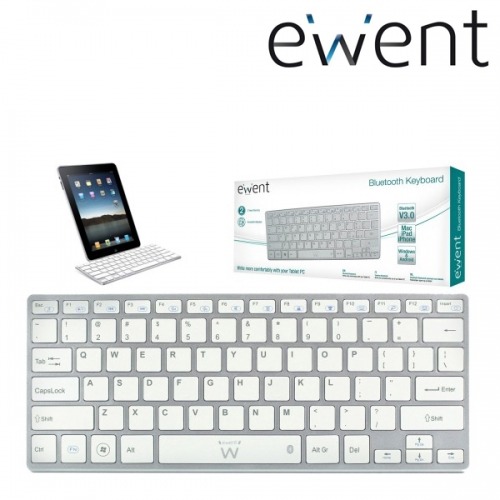 Ewent EW3146 Teclado Bluetooth QWERTY Color blanco
