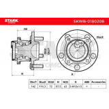Rodamiento trasero MAZDA 3 y 5 STARK STARK SKWB-0180208