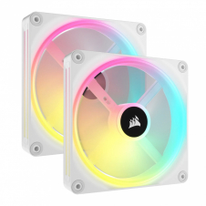 VENTILADOR GABINETE CORSAIR (CO-9051008-WW) ICUE LINK QX140 RGB,2 FAN,140MM,DOMO MAGNETICO,BLANCO