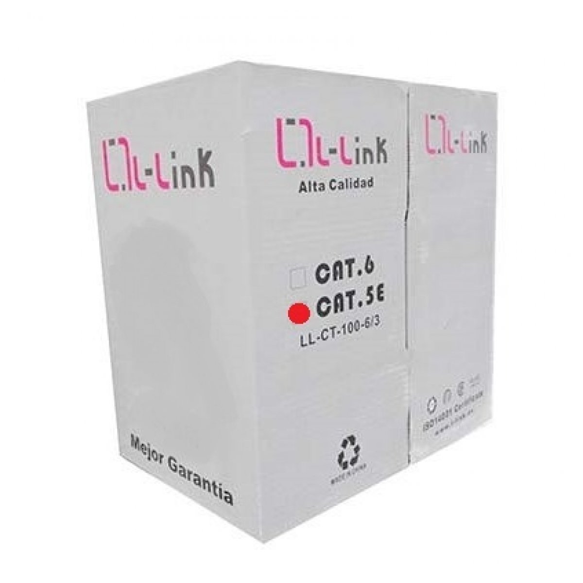 L-LINK BOBINA CABLE RJ45 UTP CAT.5 100 MTS. BEIGE LL-CT-100