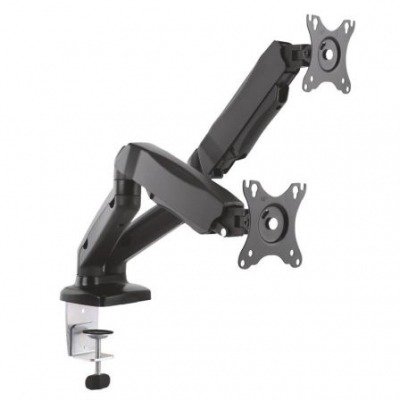 Aisens - Soporte De Mesa Pro Contrapeso Giratorio E Inclinable Para Monitor 6,5KG (3 PIVOTES, 2 BRAZOS) DE 13-27, NEGRO