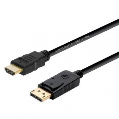 Aisens - Cable Conversor Displayport A Hdmi, Dp/M-Hdmi/M, Negro, 2M