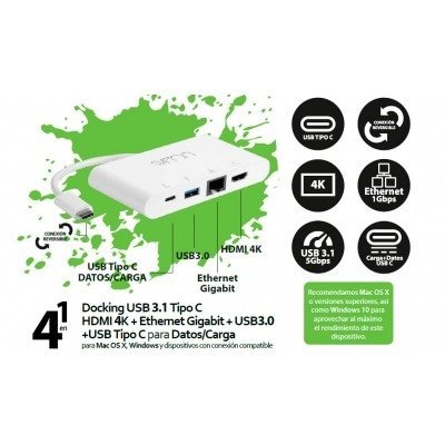 Sveon Docking USB 3.1 Tipo C - 4 en 1