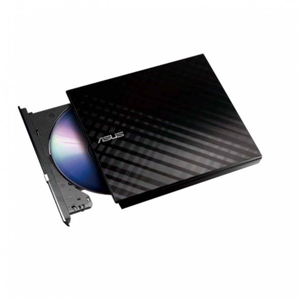 Regrabadora Externa Asus SDRW-08D2S-U LITE/BLK/G/AS SLIM RETAIL NEGRA (CON POWER2GO8)