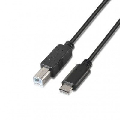 Aisens Cable Usb 2.0 Impresora 3A Tipo Usb-C/M-B/M Negro 2M
