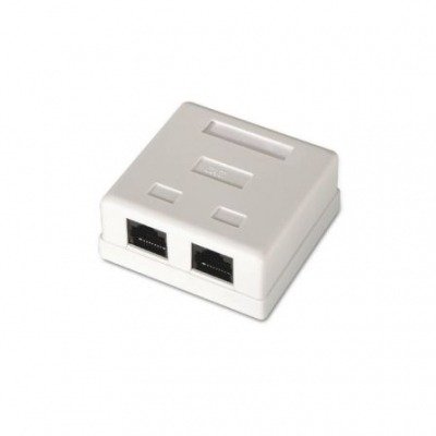 Aisens Roseta De Superficie Rj45 Cat.6 Utp 2 Tomas Blanco