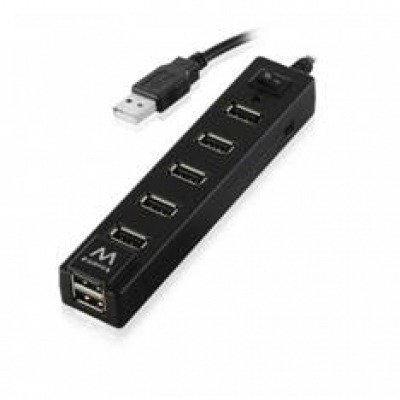 Ewent EW1130 Hub USB 7 puertos USB 2.0 con conmutador de On/Off