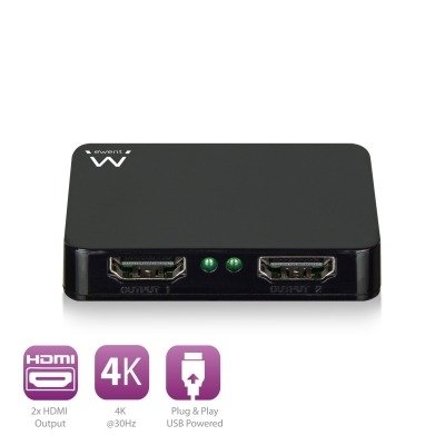 Ewent EW3720 Mini Splitter HDMI 1x2 4K 60hz