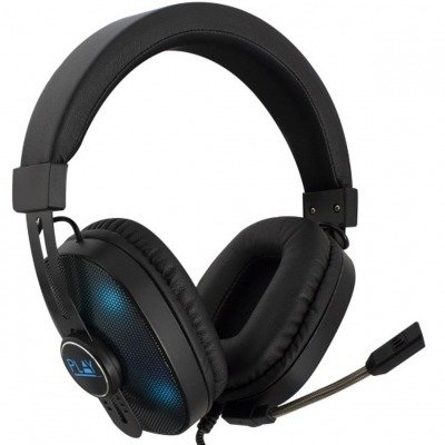 Ewent PL3321 Auriculares de juego con banda para cabeza con micrófono e iluminación LED RGB