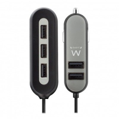 Ewent EW1355 Cargador para Coche 5 puertos usb