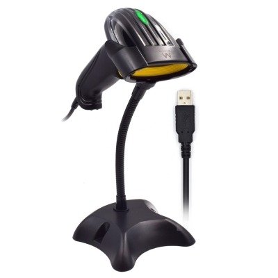 Ewent EW3400 Lector de códigos de barras portátil 1D Laser Negro