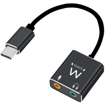 Ewent EC1645 Cable adaptador de audio USB tipo C con 2 jack de 3,5 mm