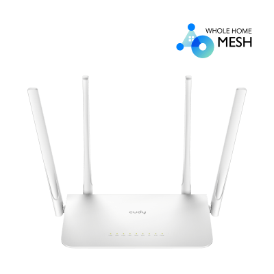 Cudy - WR1300 Router Mesh inalámbrico Gigabit Ethernet Doble banda (2,4 GHz / 5 GHz) Blanco