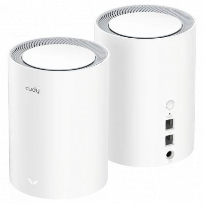Cudy AX3000 Pack de 2 Sistemas WiFi 6 Mesh AX3000 2.5G Dual Band - Admite Ancho de Banda de 20/40/80/160MHz - 1x Puerto LAN 10/1