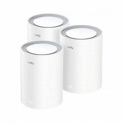 Cudy AX3000 Pack de 3 Sistemas WiFi 6 Mesh AX3000 2.5G Dual Band - Admite Ancho de Banda de 20/40/80/160MHz - 1x Puerto LAN 10/1