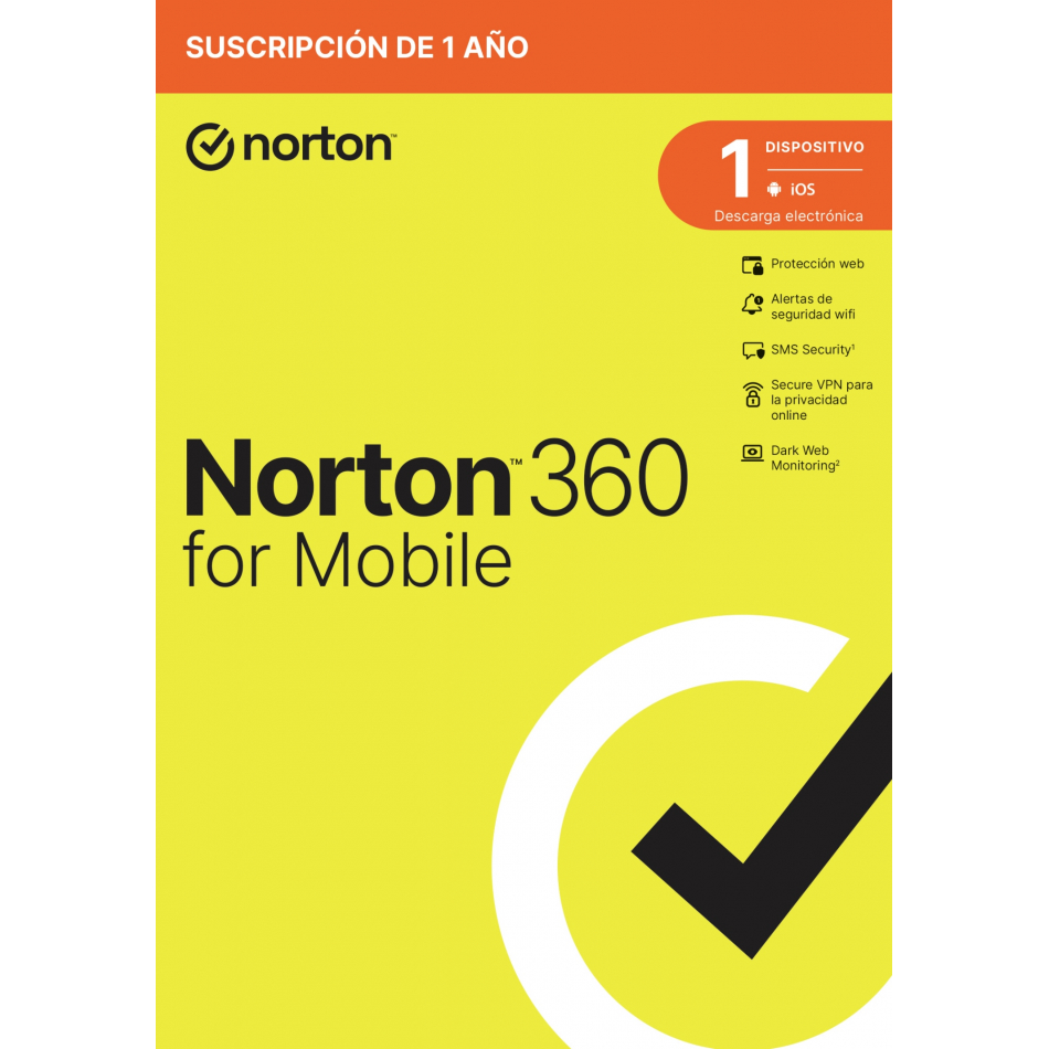 Caja Norton - 360 Mobile Antivirus security Base 1 licencia 1 año