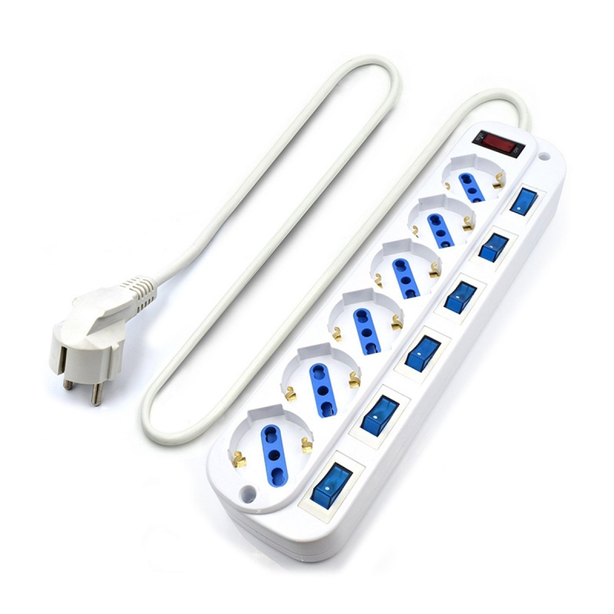 Regleta de 5 enchufes y USB con protección eléctrica Salicru SPS