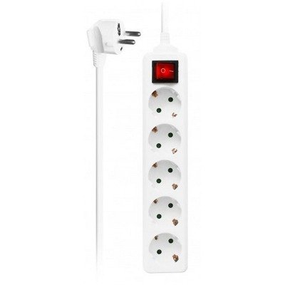 EWENT Regleta 5 Tomas SHUKO con BOTON ON/OFF EW3916
