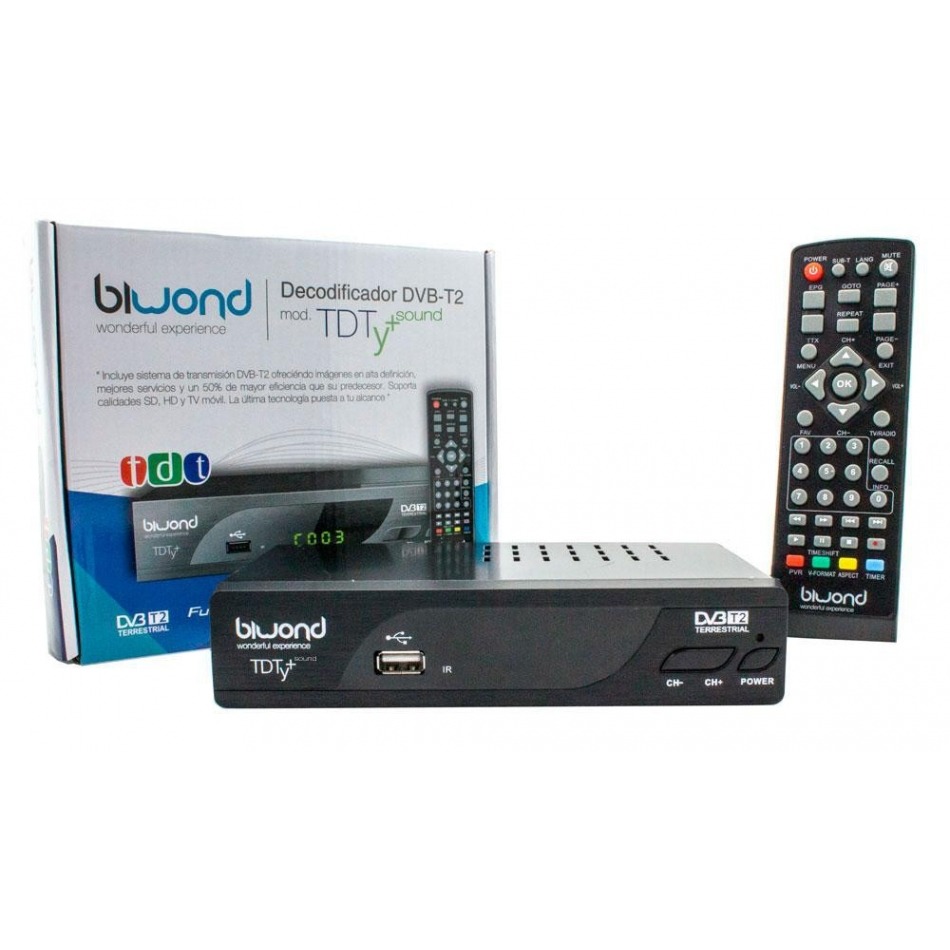 TDT HD Reproductor-Grabador DVB-T2 TDTy + Sound Biwond de PINBOX…