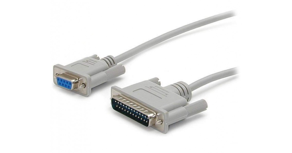 CABLE DATOS DB9 Hembra DB25 Macho 3 Metros