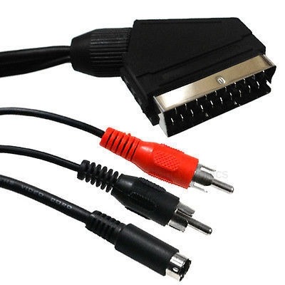 Cable euroconector de audio y vídeo para XBOX (1,8 m, 24 pines) :  : Videojuegos