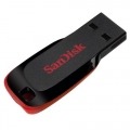 SanDisk Cruzer Blade - Unidad flash USB - 64 GB - USB 2.0 - negro, rojo