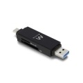 Ewent EW1075 USB 3.0 (3.1 Gen 1) Type-A/Type-C Negro lector de tarjeta