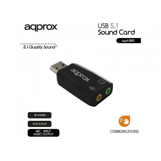 AQPROX Tarjeta Sonido USB 7.1 appUSB71