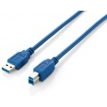 EQUIP CABLE USB 3.0 (IMPRESORA) TRIPLE BLINDAJE AZUL 1.8M