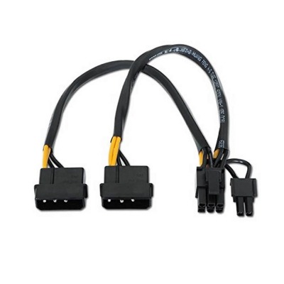 NANOCABLE CABLE TARJETA GRAFICA, 2X5.25\1/M-PCI-E(MOLEX 6+2PIN)/M, 20 CM