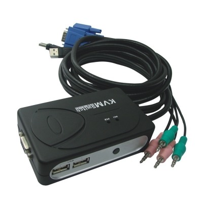 NANOCABLE KVM SWITCH VGA USB 1U-2PC+CABLE